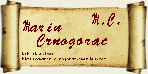 Marin Crnogorac vizit kartica